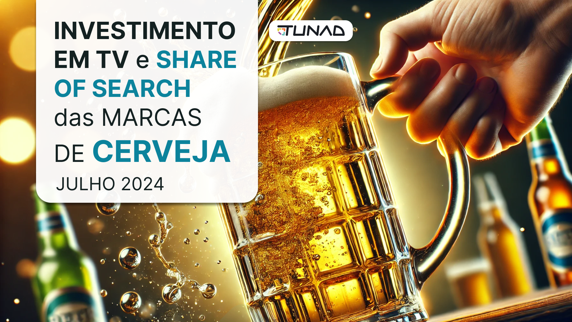 Investimento em TV e Share of Search das Marcas de Cerveja